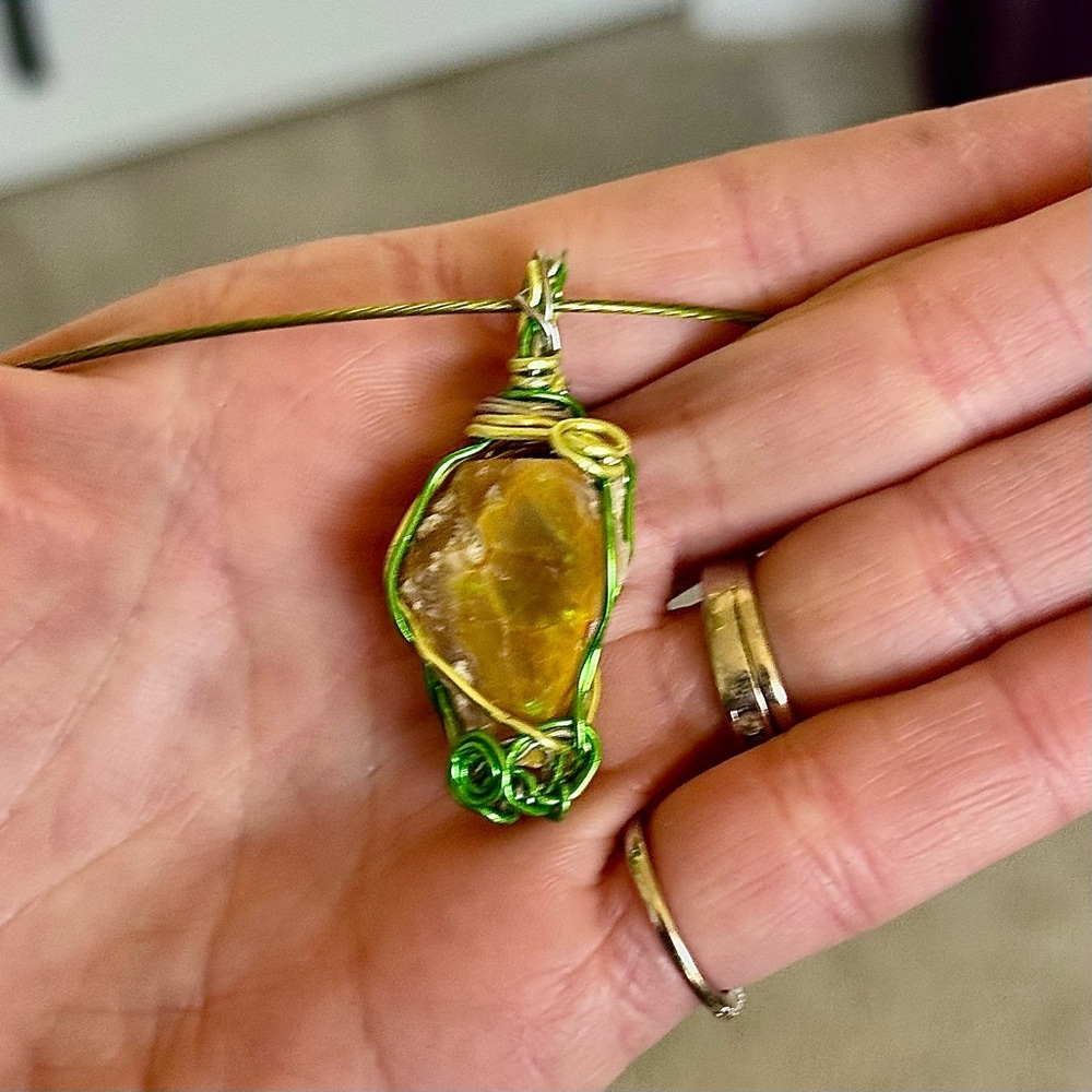 Intriguing Rough Opal Necklace - Picture 8 of 10